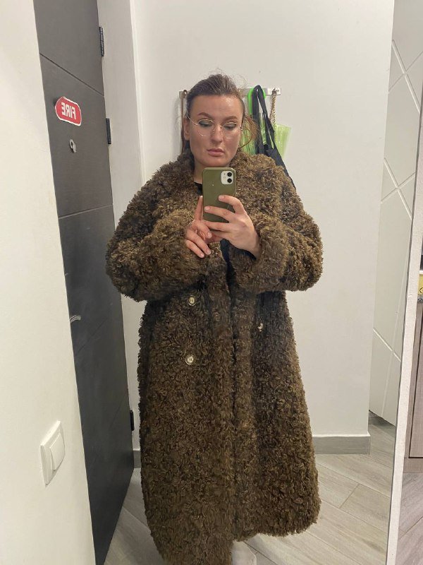 Шуба оверсайз из искусственного меха 2XL