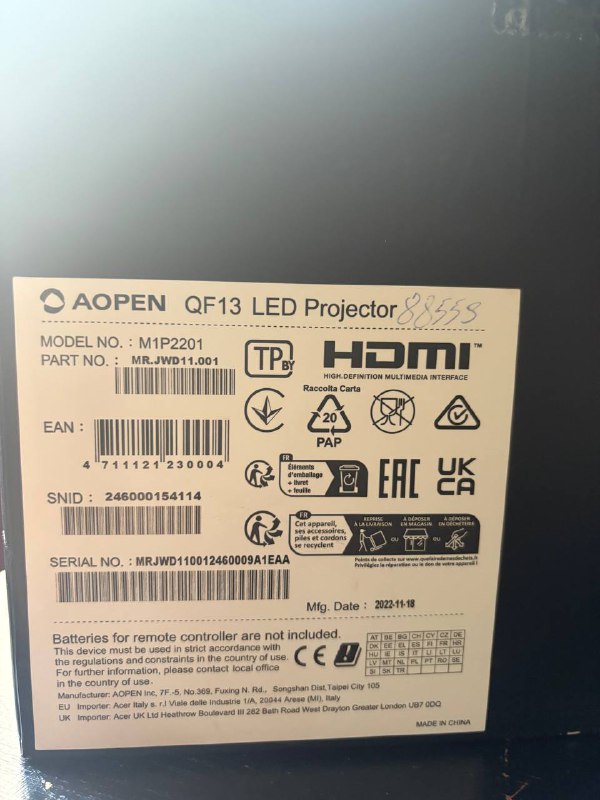 Проектор AOPEN QF13 LED 2