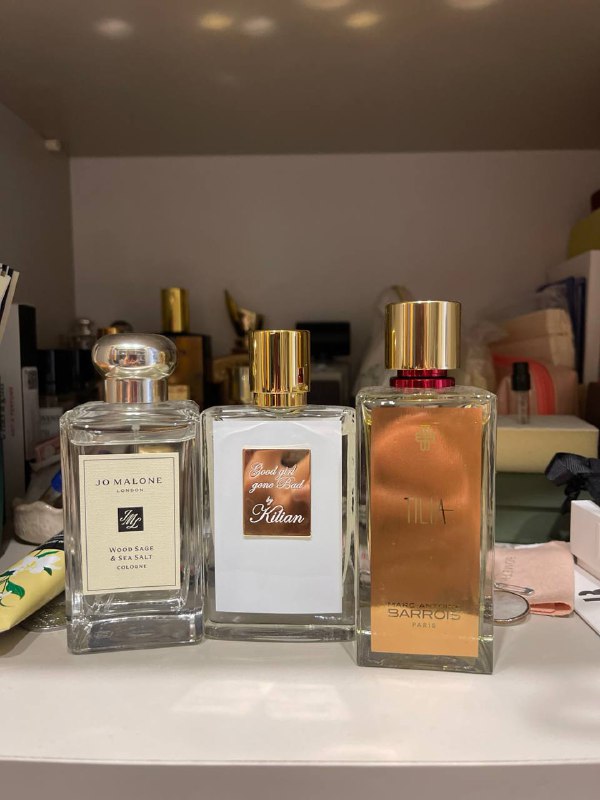 Tilia, Jo Malone Wood Sage & Sea Salt, Kilian Good girl gone bad