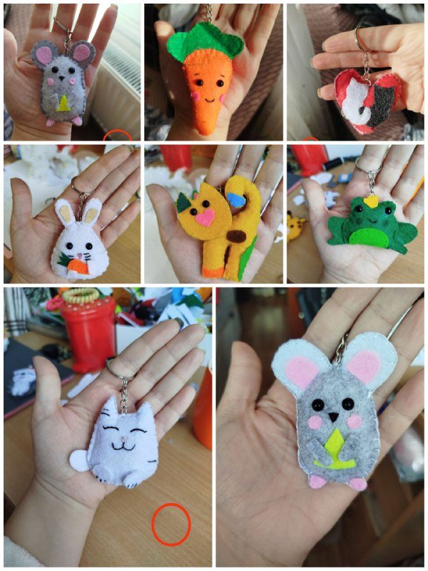 Брелки и игрушки из фетра
