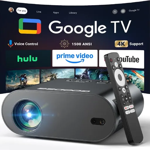 GooDee 4K UHD Smart Projector with Wi‑Fi and Bluetooth
