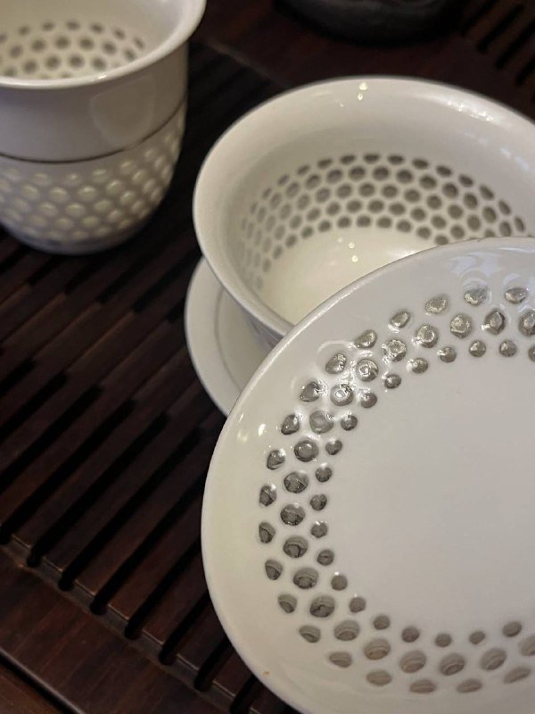 Гайвань и чахай из рисового фарфора 4