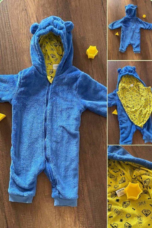 Комбинезон детский с ушками, рост 68 см