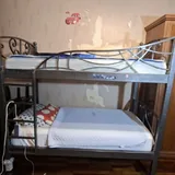 Двухъярусная кованая кровать с матрасами 4