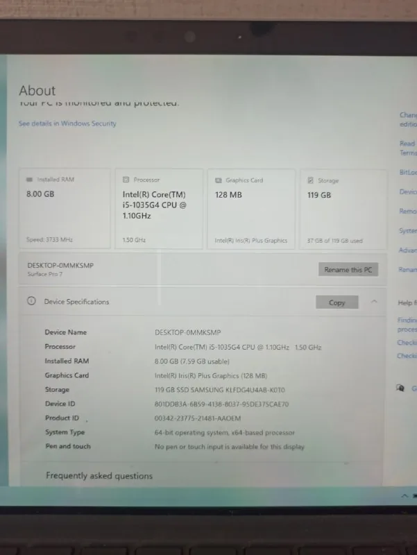 Ноутбук Microsoft Surface Pro 7 1