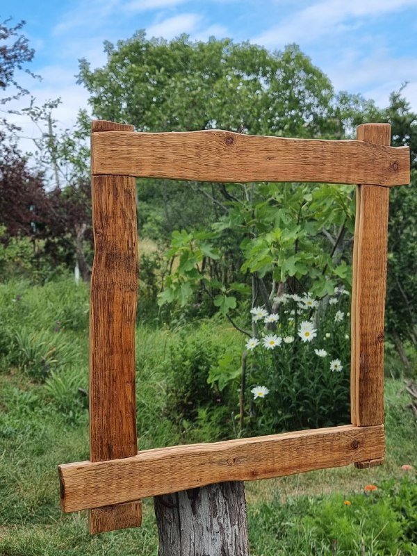 2 деревянных зеркала