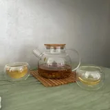 Чайный набор, заварочный чайник, 2 чашки, подставка 1