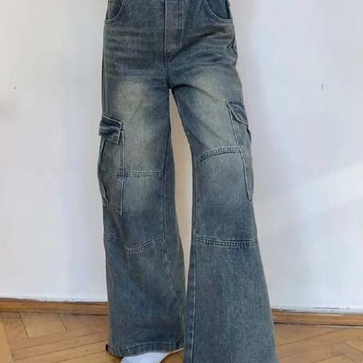Джинсы карго на резинке, штаны Zara