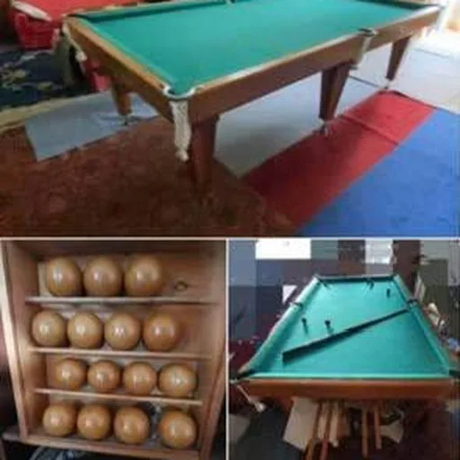 Бильярдный стол, кии, шары