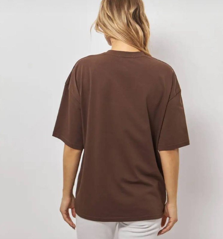 Женская или унисекс футболка шоколад 100% хлопок S 3