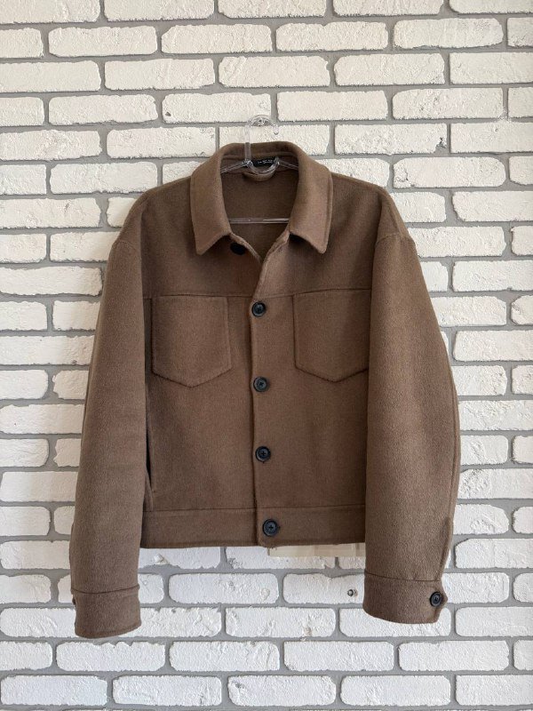 Зимняя куртка Zara, куртка-рубашка, шерстяная куртка, пальто Zara 3