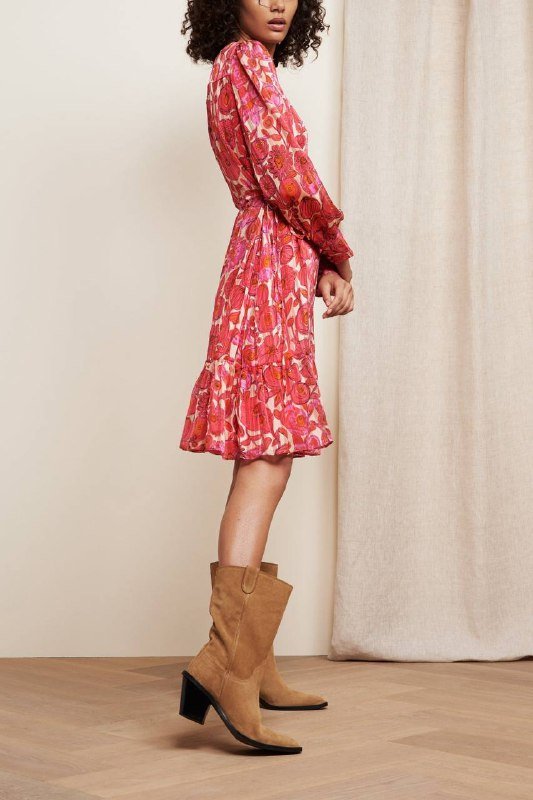 Платье Fabienne Chapot миди с рюшами и поясом 3