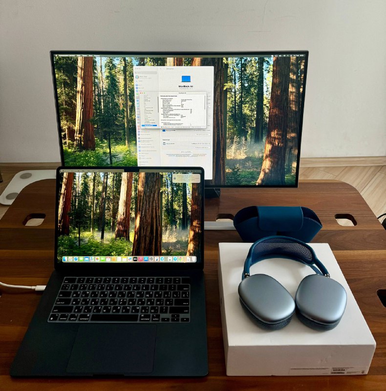 Монитор AOC 27, MacBook Air 15 M2, AirPods Max 1го поколения