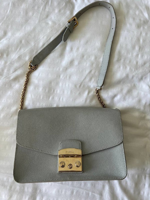 Сумка Furla metropolis с пыльником серая