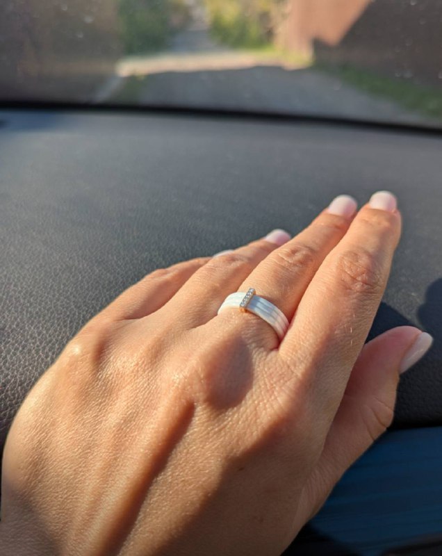 Кольцо Sokolov из керамики с золотом и бриллиантами 5