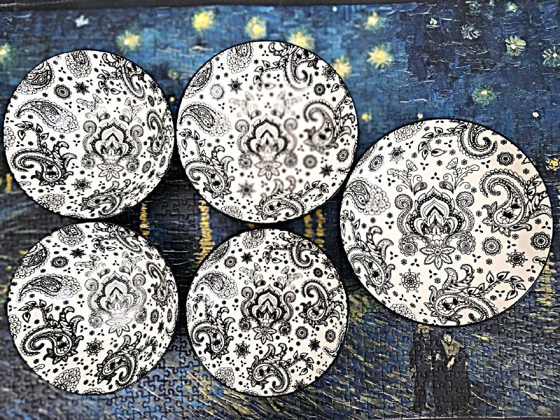 Комплект посуды из 2 салатников и 3 тарелок