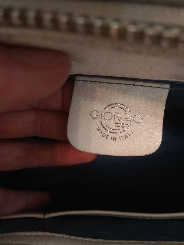 Женская белая сумка из свиной кожи Giorgio 3