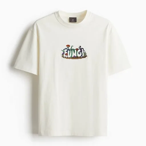 Мужская футболка H&M с вышивкой Fungie