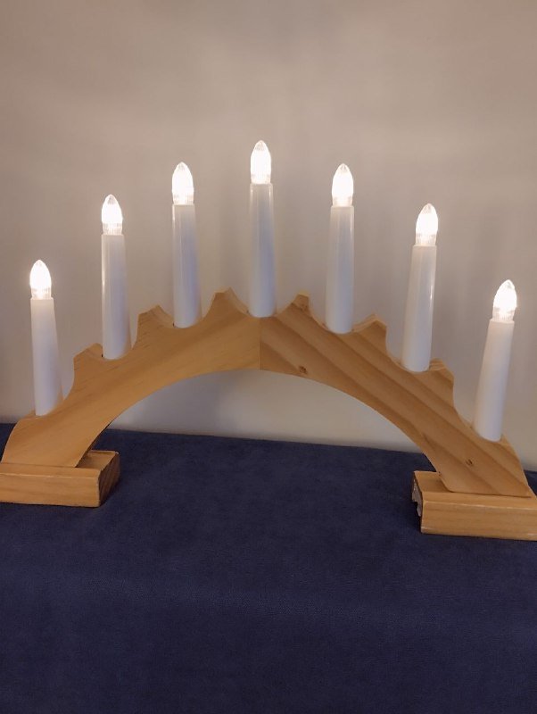 Рождественский подсвечник с 7 LED-свечками