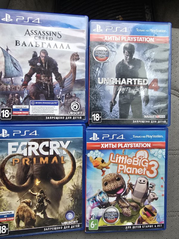 Игры для PS4 Assassin's Creed, Uncharted 4, Far Cry Primal, LittleBigPlanet 3