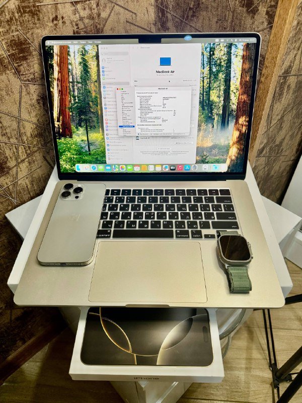 iPhone 16 pro max, MacBook Air 15 M4, Apple Watch Ultra 1