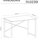 Стол Desk VANDBORG 60x120 чёрный 3