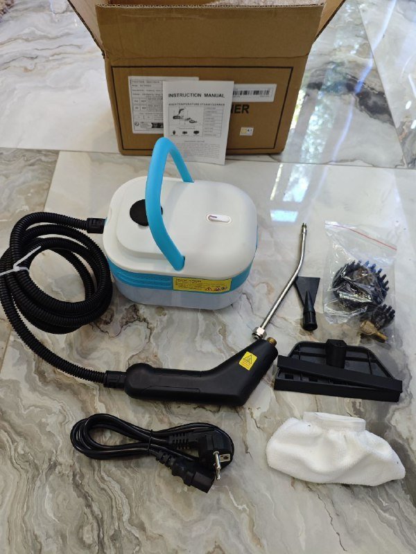 Портативный ручной пароочиститель с насадками