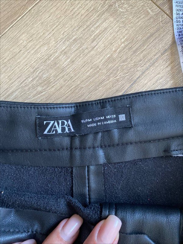 Кожаные леггинсы Zara, Джинсы новые XS-S 3