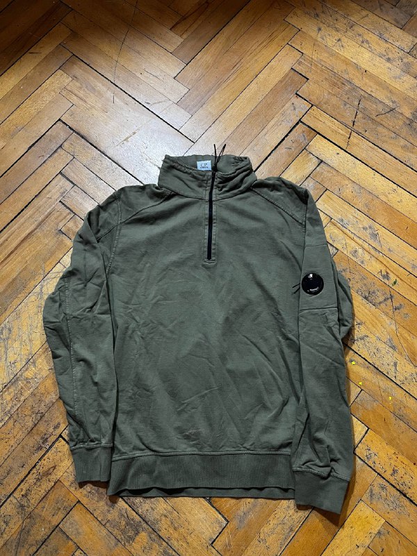 C.P. Company Arm Lens Quarter Zip Sweatshirt Size M