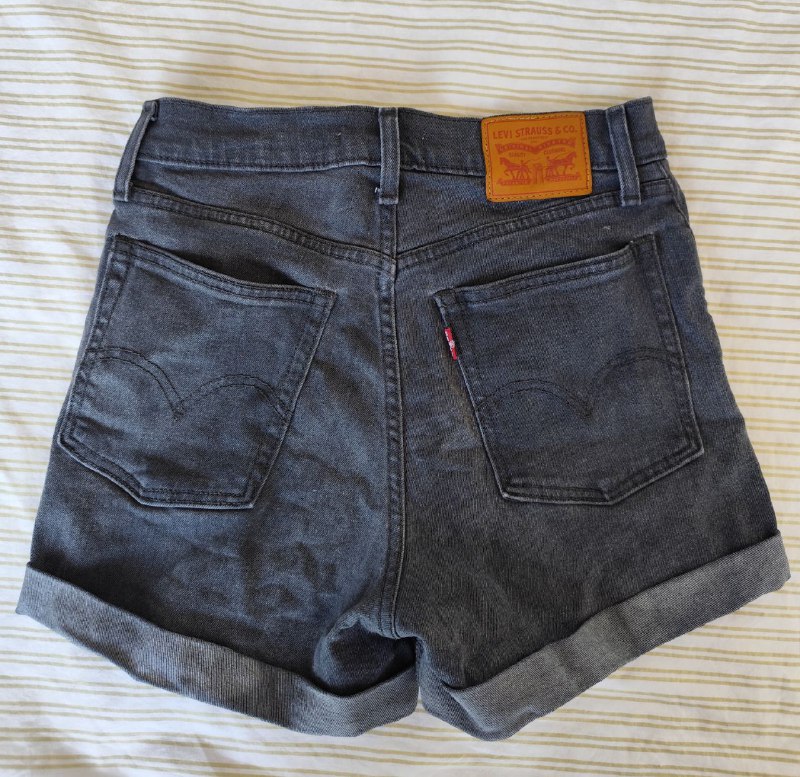 Комбинезон джинсовый, джинсы Levi's, шорты Levi's, футболка Under Armour, жилет пуховый, куртка джинсовая Zara 4
