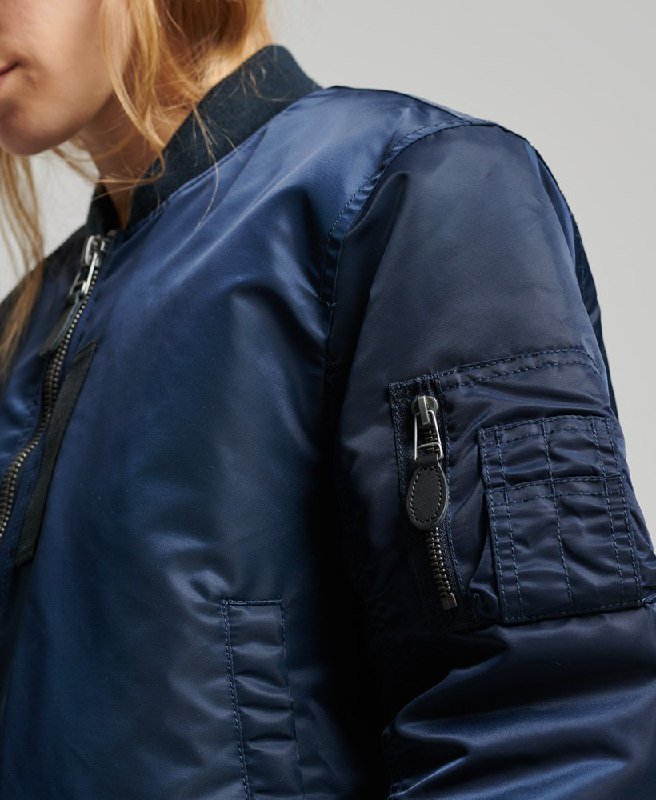 Бомбер SUPERDRY женский унисекс демисезонный синий 3