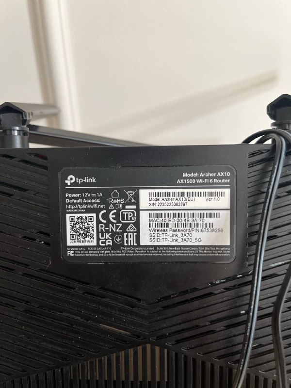 Wi-fi 6 роутер TP-link Archer AX10 1500