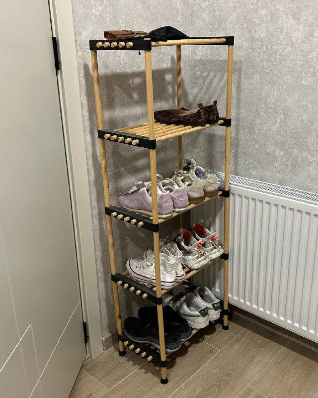 Стеллаж шкаф с полками обувница