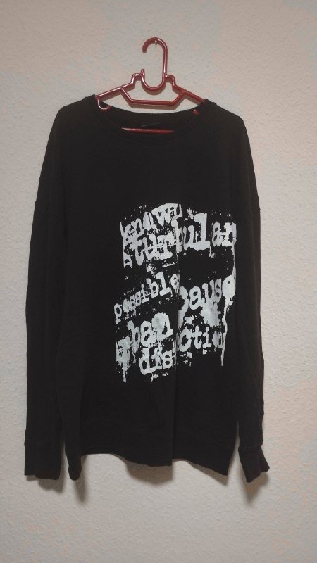 Свитшот мужской с граффити принтом темно-синий L