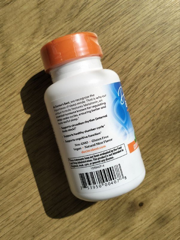 Мелатонин 5 мг, 120 жевательных таблеток мятного вкуса 2