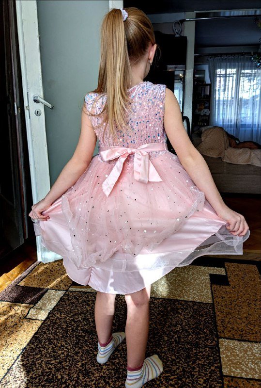 Платье праздничное детское пышное со шлейфом 5