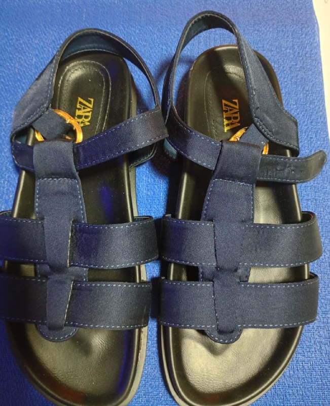 Синие и белые сандалии Zara, размер 38 2