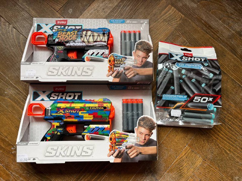 Бластеры Zuru x-shot с запасными пульками