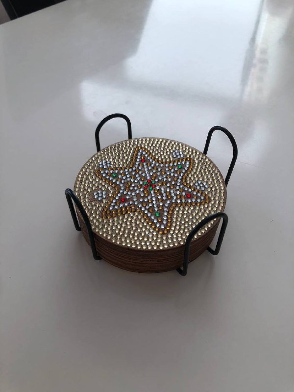 Подставки для стаканов и кружек из алмазных страз 8 шт 3