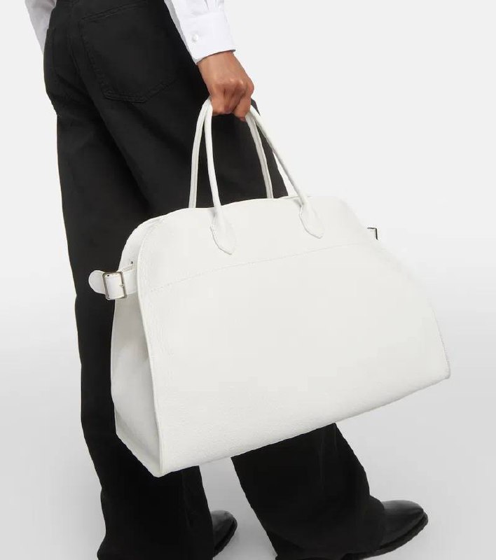 The Row Soft Margaux 17 Large leather tote bag 4