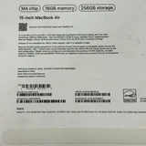 Apple MacBook Air 15.3, M4, 16GB RAM, 256GB SSD 5