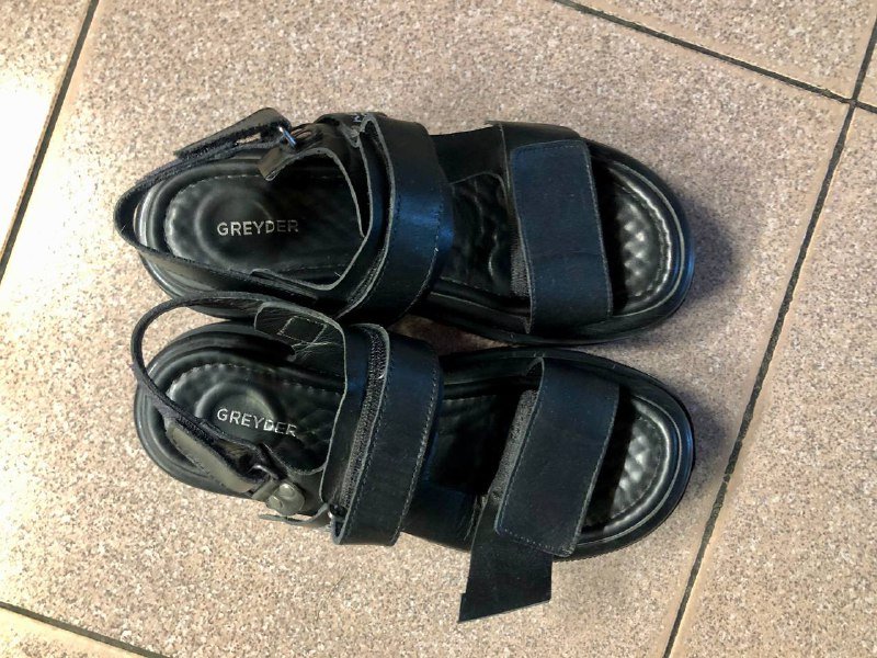 Черные кожаные сандалии 37-39 размер 3