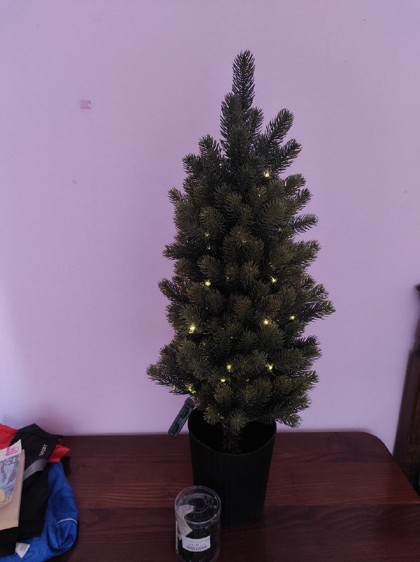 Новогодняя елка, гирлянда, тонометр, электрочайник, коврик для йоги 3