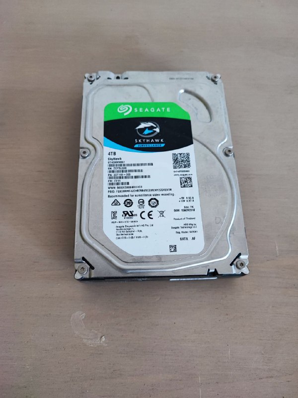 SATA III 3.5" HDD Seagate SkyHawk 4TB