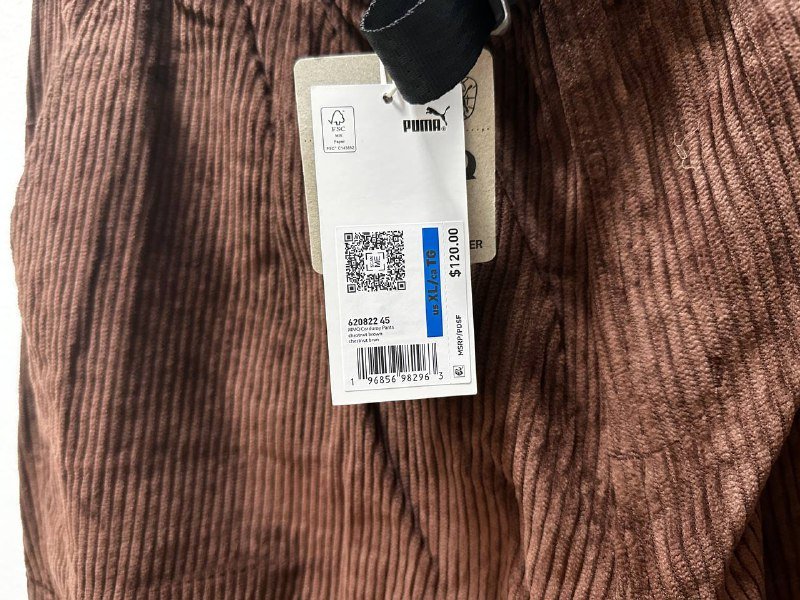 Брюки PUMA Mmq Corduroy Pants Brown размер XL 5