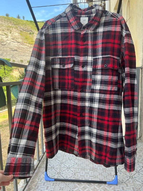 Мужское пальто, рубашка клетчатая hm, рубашка клетчатая черно-белая 3