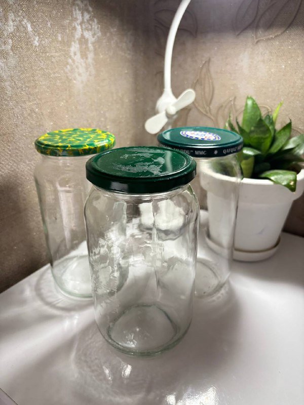 3 стеклянные банки 1 литр для варенья или мёда