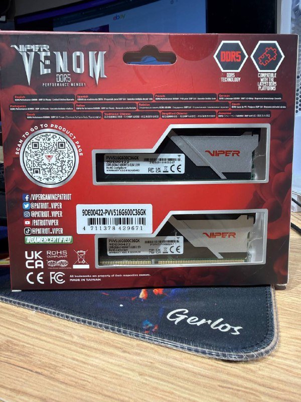 Patriot Viper Gaming DDR5 16GB (2x8) 6000 mhz