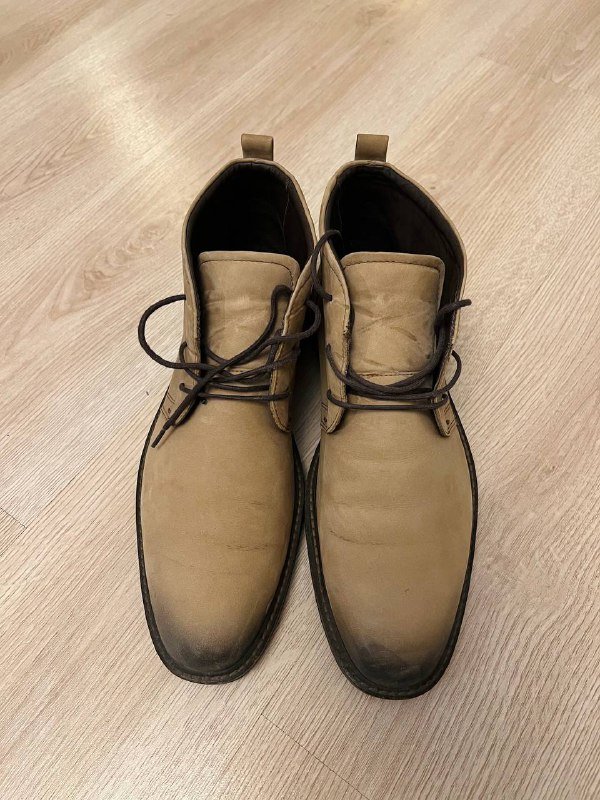 Замшевые полуботинки Massimo Dutti, кожаные ботинки Ecco 6