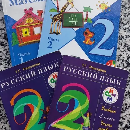 Учебники по математике и русскому языку